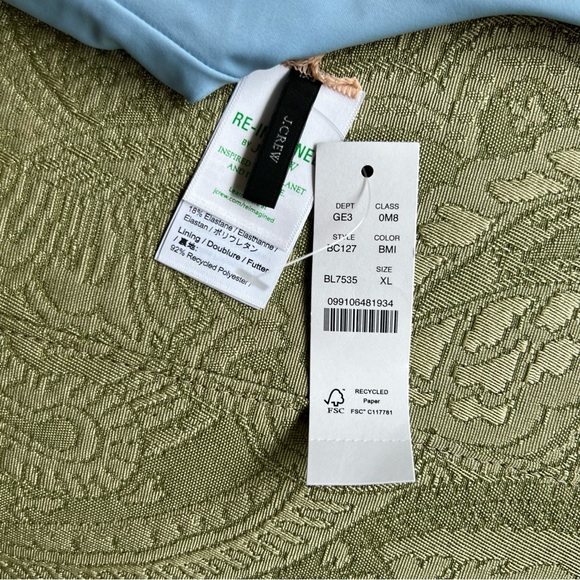 NWT J. Crew Squareneck Bikini Top Size XL Blue Mist - Picture 7 of 11